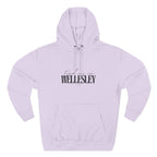 Wellesley Stylish Three-Panel Fleece Hoodie for Everyday Comfort, Personalized Gift, Casual Wear, Unisex Hoodie, Cozy Fashion