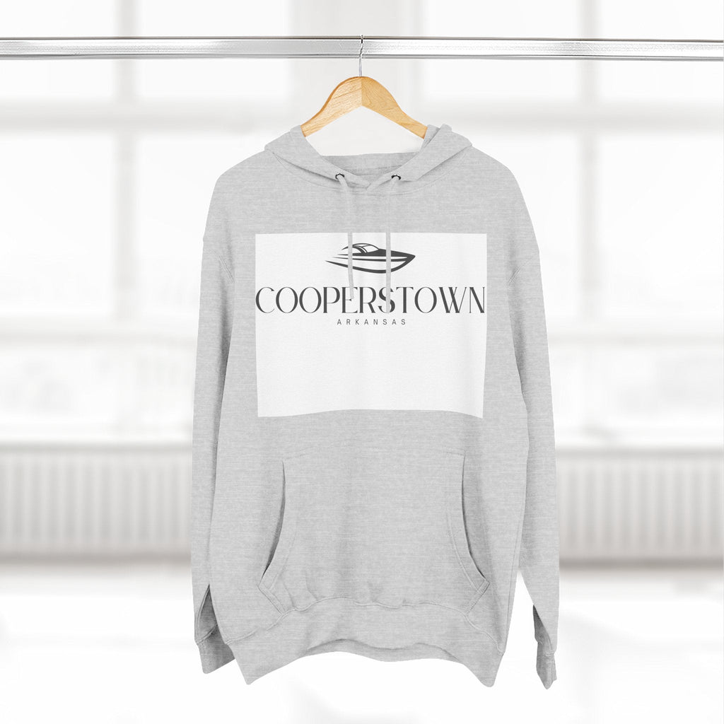 Cooperstown Stylish Three-Panel Fleece Hoodie for Cozy Days, Casual Wear, Warm Layering, Gift for Him or Her