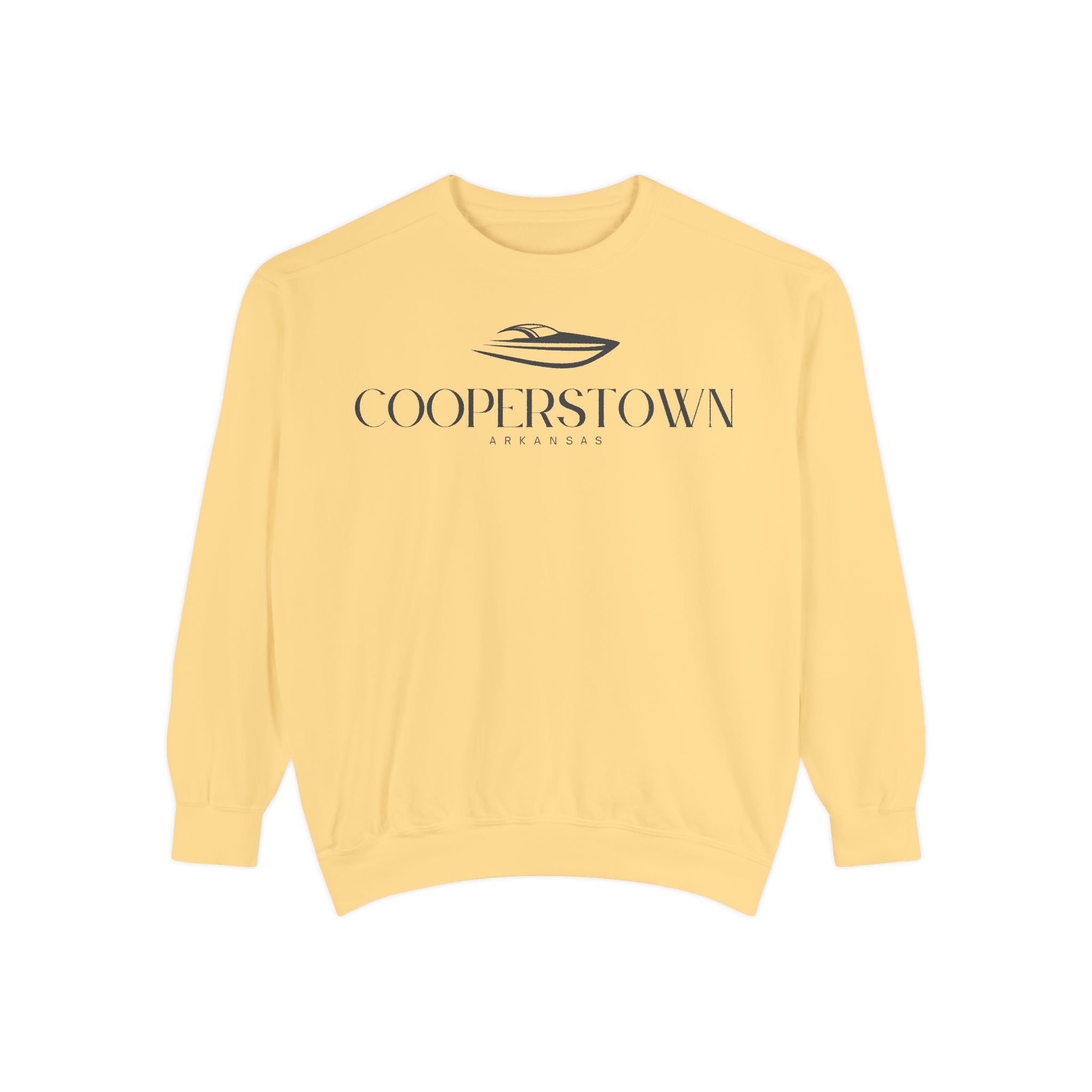 Cooperstown Chill Vibes Sweatshirt - Unisex Garment-Dyed Style, Perfect for Lounging
