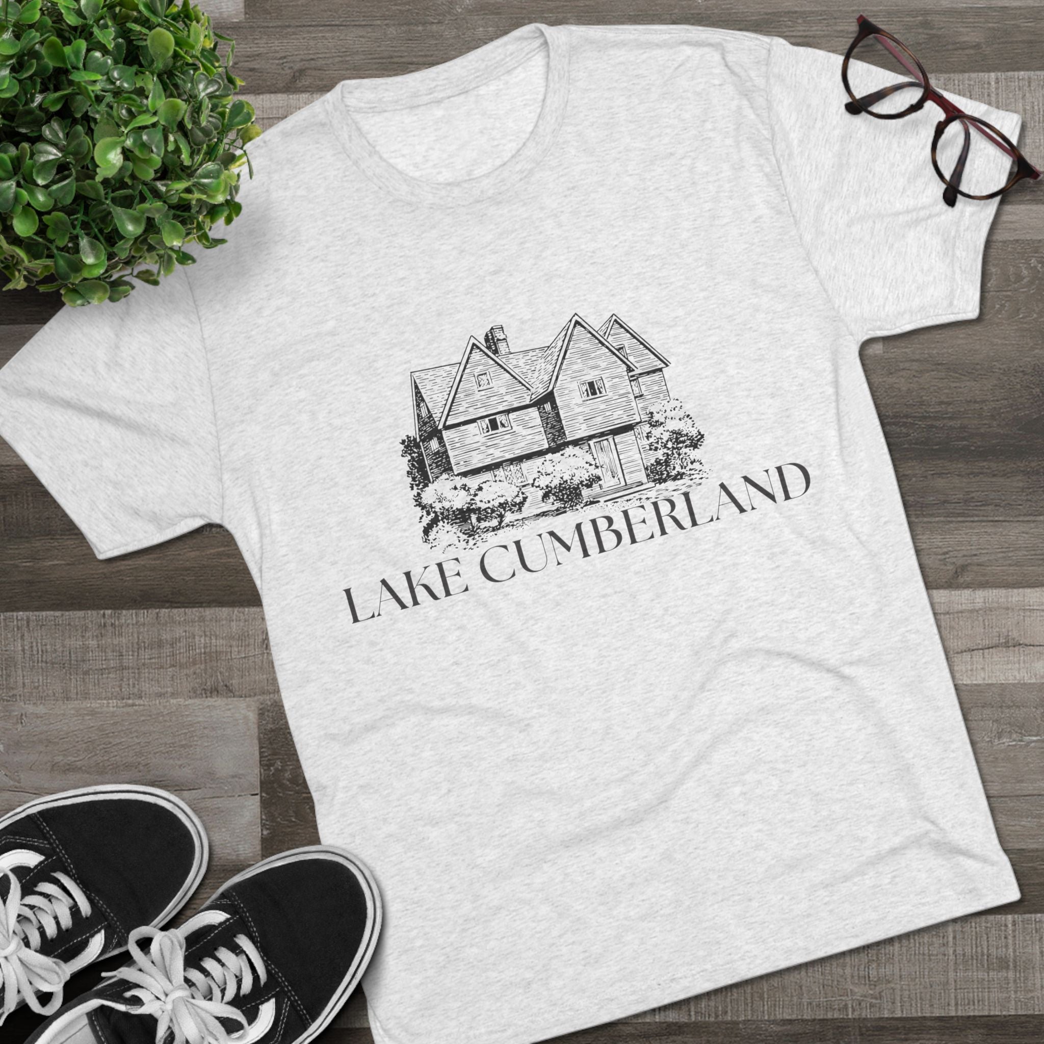 Lake Cumberland Unisex Tri-Blend Crew Tee, Casual T-Shirt, Summer Apparel, Lake House Shirt, Gift for Friends, Travel Tee
