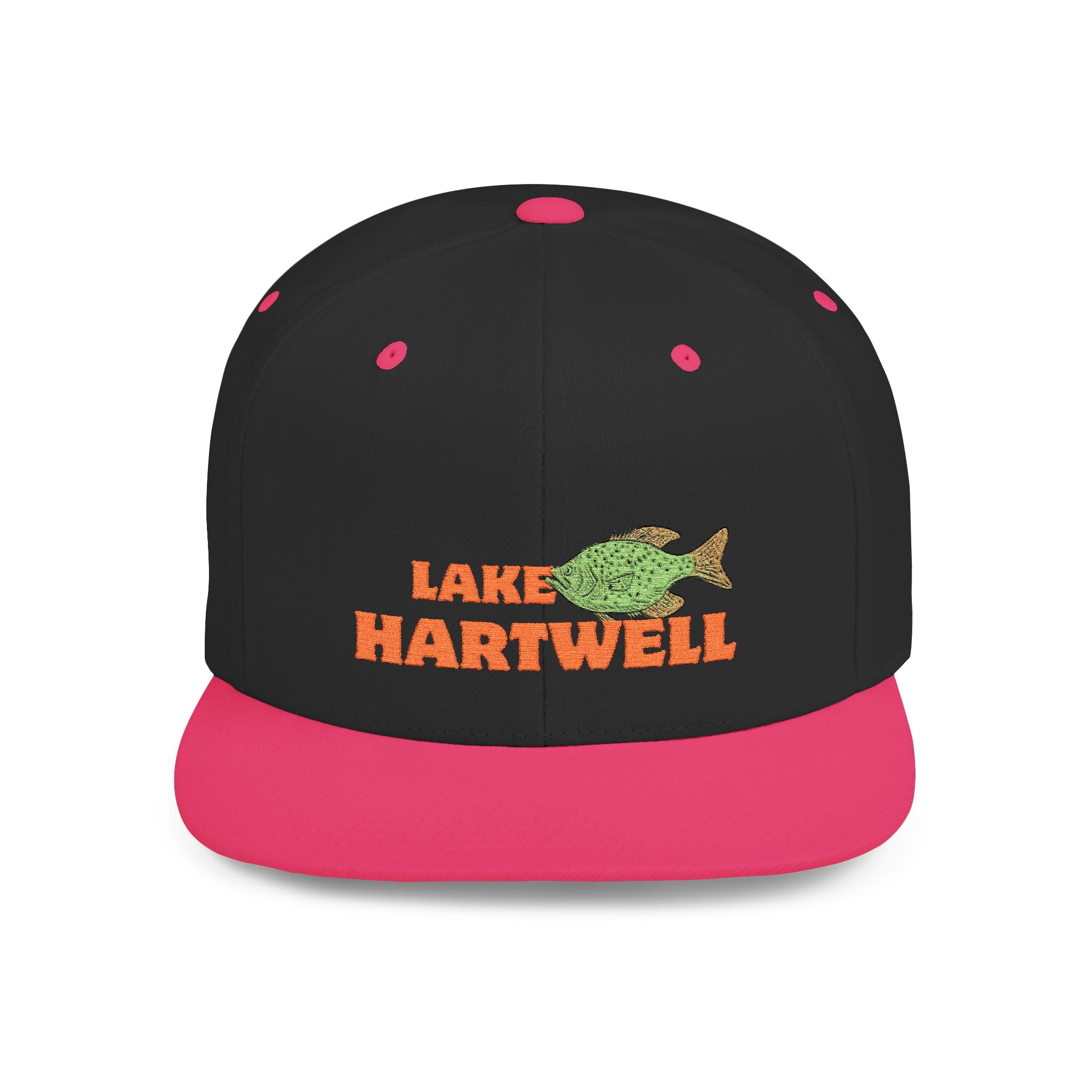 Lake Hartwell Fish Flat Bill Snapback Hat, Fishing Cap, Outdoor Gear, Lake House Gift, Summer Accessories, Stylish Headwear