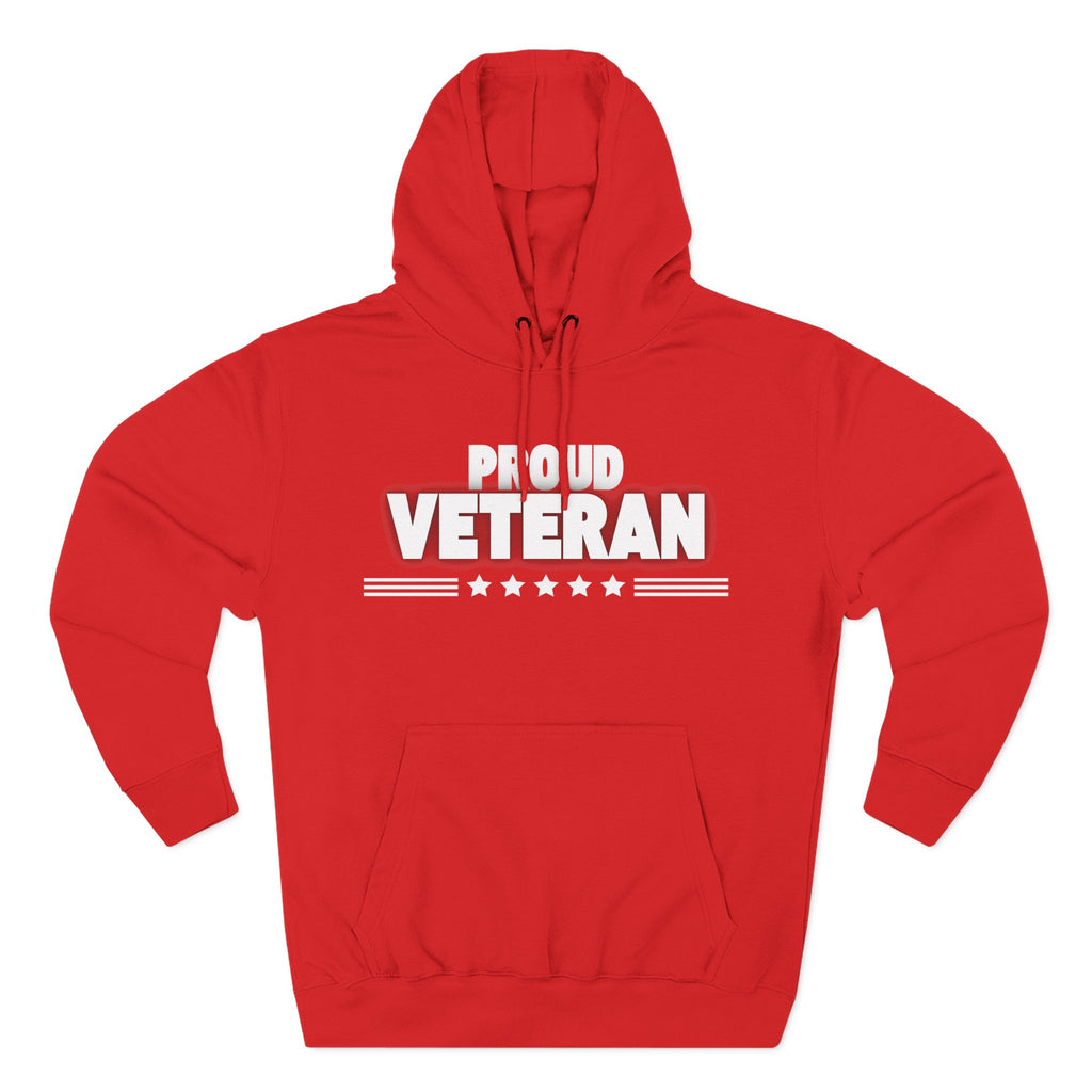 Proud Veteran Hoodie, Fleece Sweatshirt, Military Appreciation Gift, Casual Wear, Comfortable Outerwear