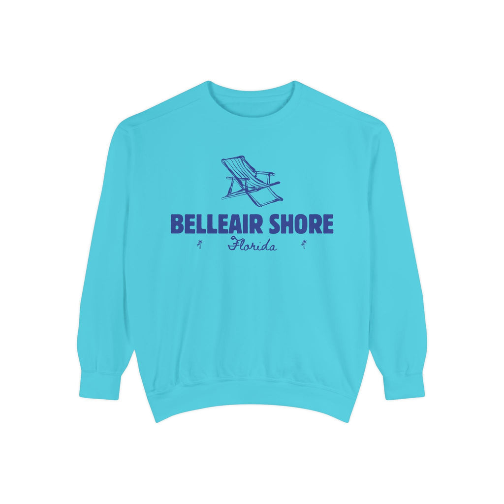 Belleair Shore Vibes Unisex Sweatshirt | Garment-Dyed Comfort, Perfect for Casual Outings, Travel, Gifts, Autumn Days