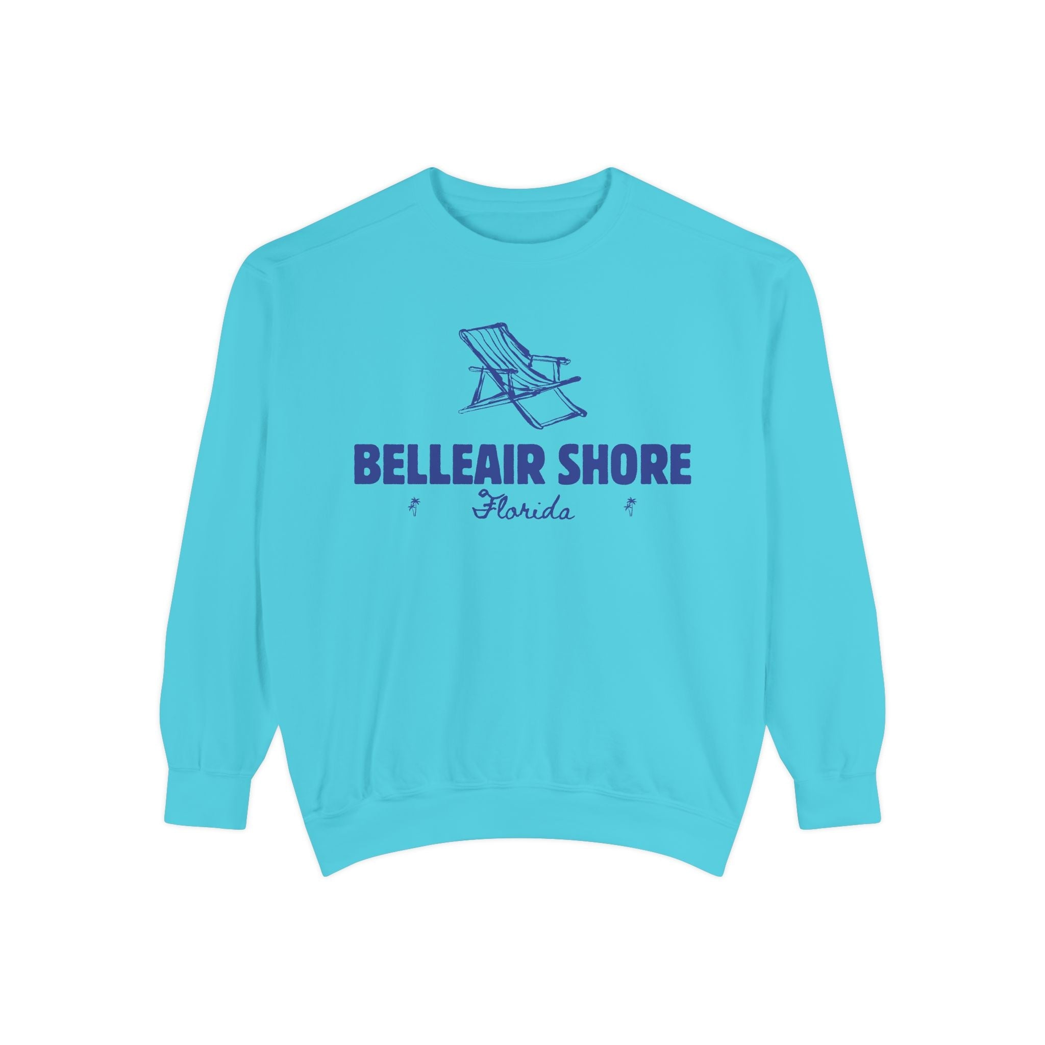 Belleair Shore Vibes Unisex Sweatshirt | Garment-Dyed Comfort, Perfect for Casual Outings, Travel, Gifts, Autumn Days
