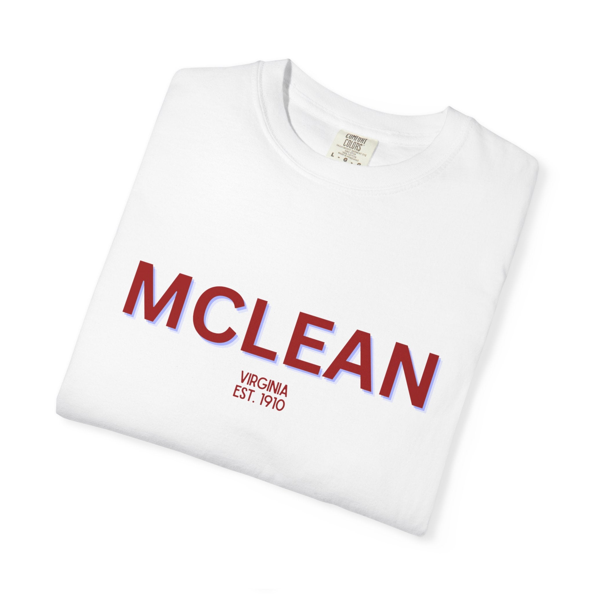 McLean Garment-Dyed Unisex T-Shirt, Casual Tee, Vintage Style Shirt, Everyday Wear, Birthday Gift, Unique Apparel
