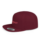 Wellesley Stylish Flat Bill Snapback Hat with Design, Perfect for Casual Outings, Streetwear, Gifts, Festivals, Everyday Wear