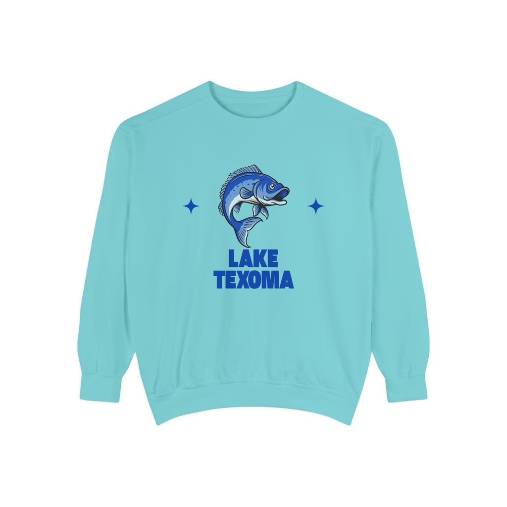Lake Texoma Fish Design Unisex Sweatshirt | Cozy Fishing Apparel, Casual Wear, Gift for Anglers, Lake Day Outfit, Nature Lovers Sweatshirt