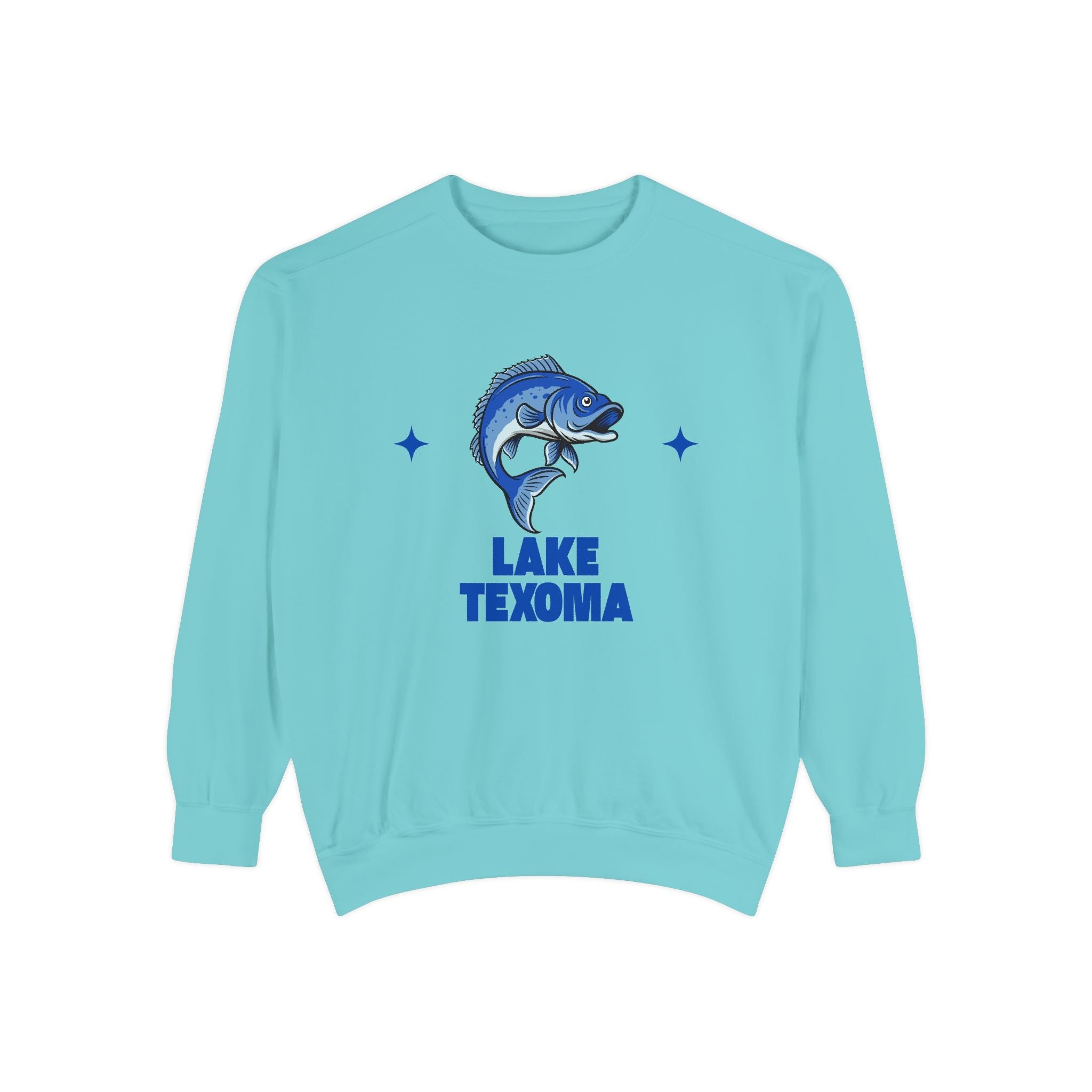 Lake Texoma Fish Design Unisex Sweatshirt | Cozy Fishing Apparel, Casual Wear, Gift for Anglers, Lake Day Outfit, Nature Lovers Sweatshirt