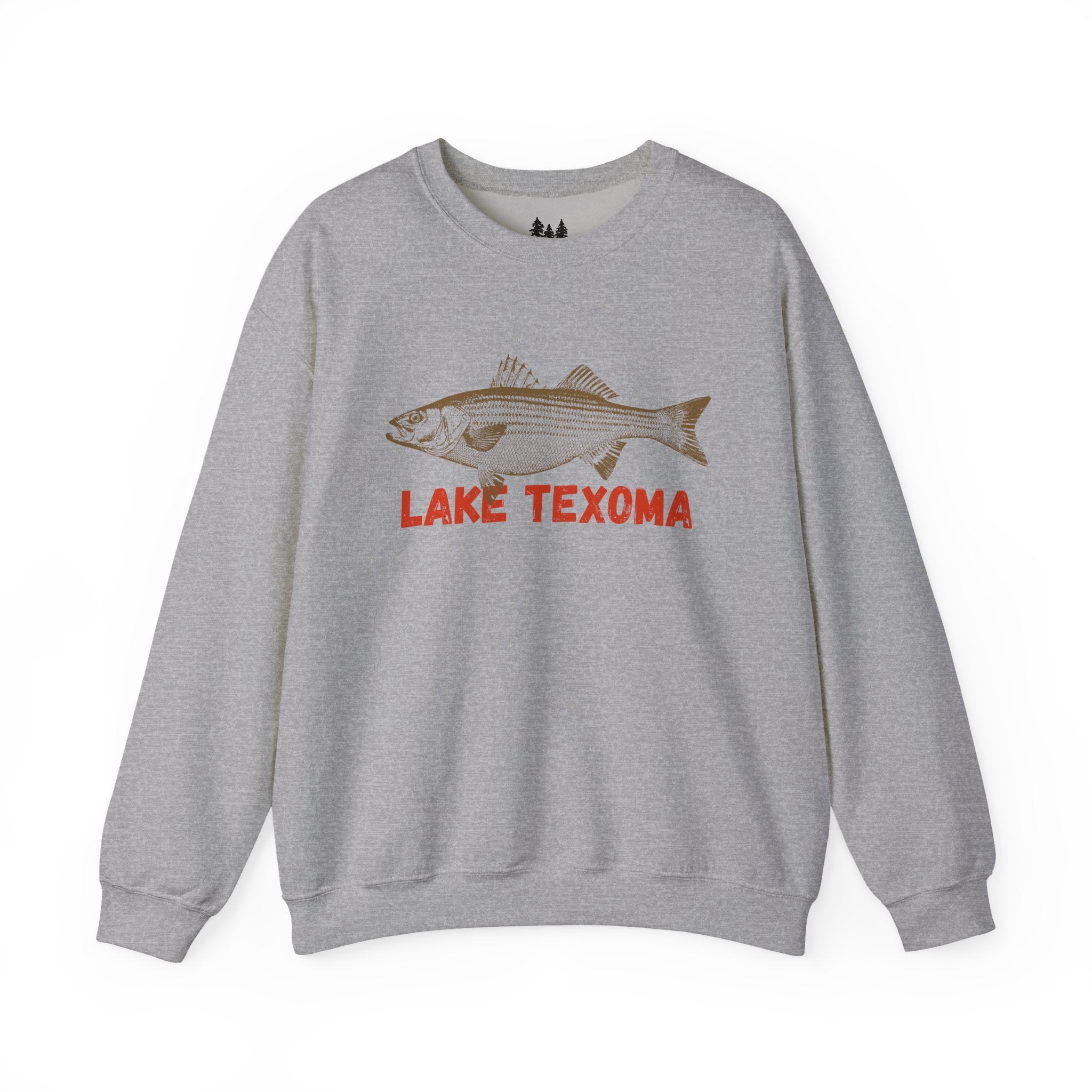 Lake Texoma Fishing Sweatshirt, Unisex Crewneck, Casual Wear, Gift for Fishermen, Outdoor Apparel, Lake House Cozy