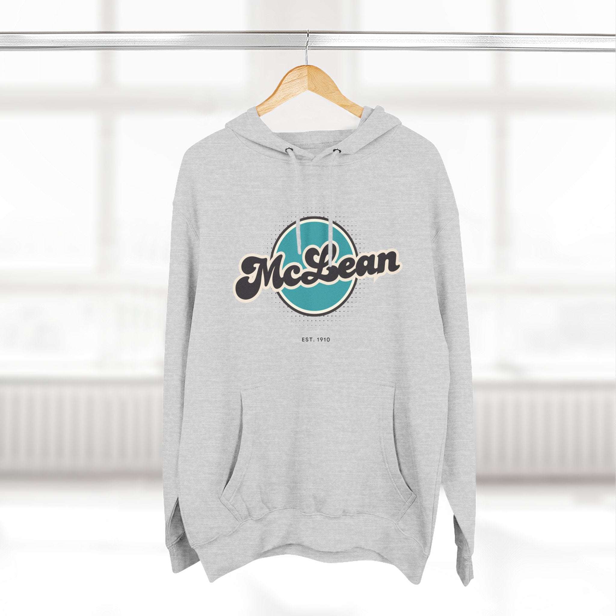 McLean Retro Vibe Hoodie for Casual Days, Streetwear, Unisex Gift, Cozy Layering Apparel