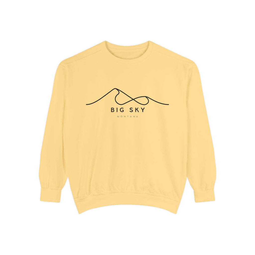 Big Sky Chill Vibes Sweatshirt - Unisex Garment-Dyed Style, Perfect for Lounging