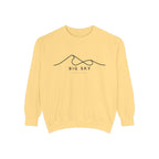 Big Sky Chill Vibes Sweatshirt - Unisex Garment-Dyed Style, Perfect for Lounging
