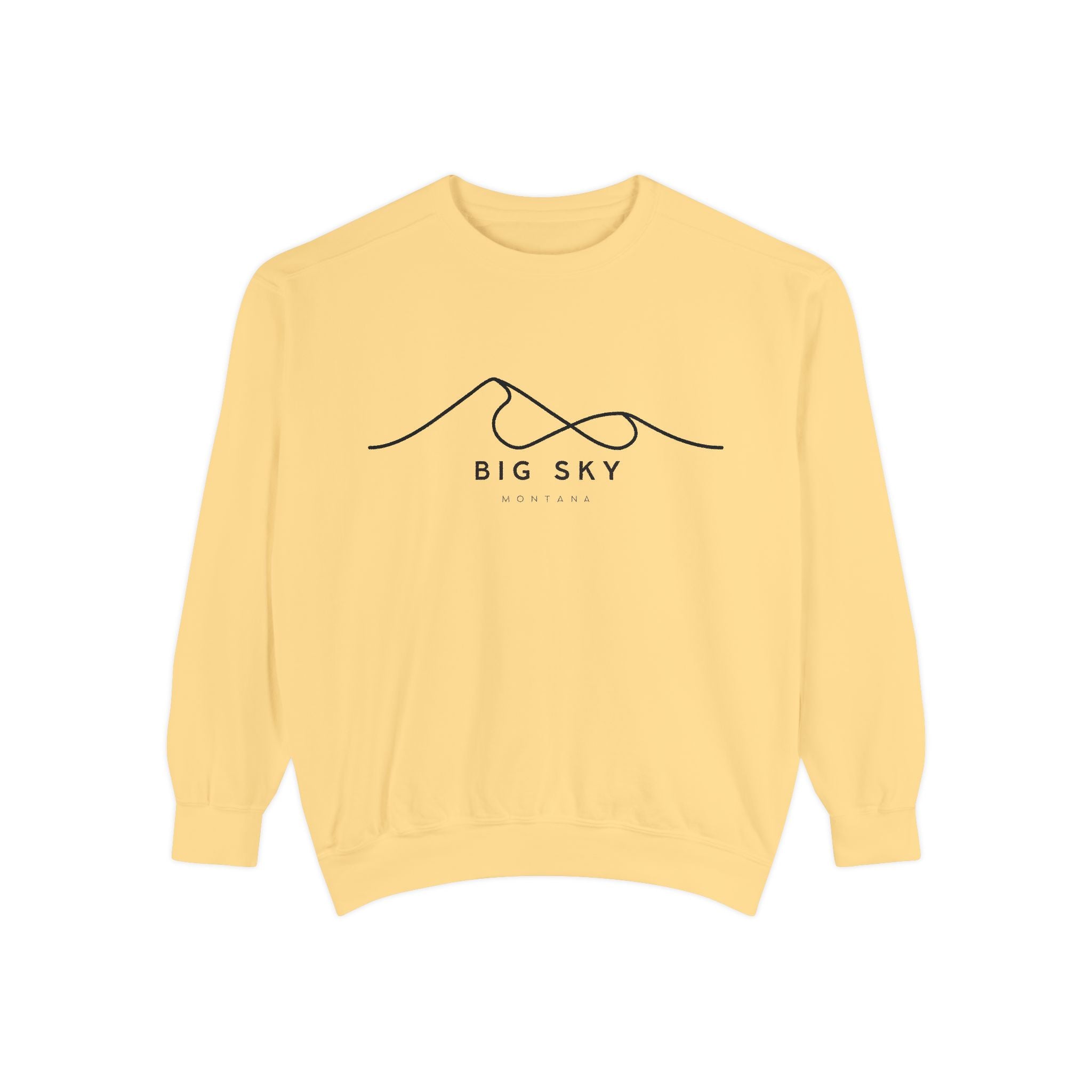 Big Sky Chill Vibes Sweatshirt - Unisex Garment-Dyed Style, Perfect for Lounging