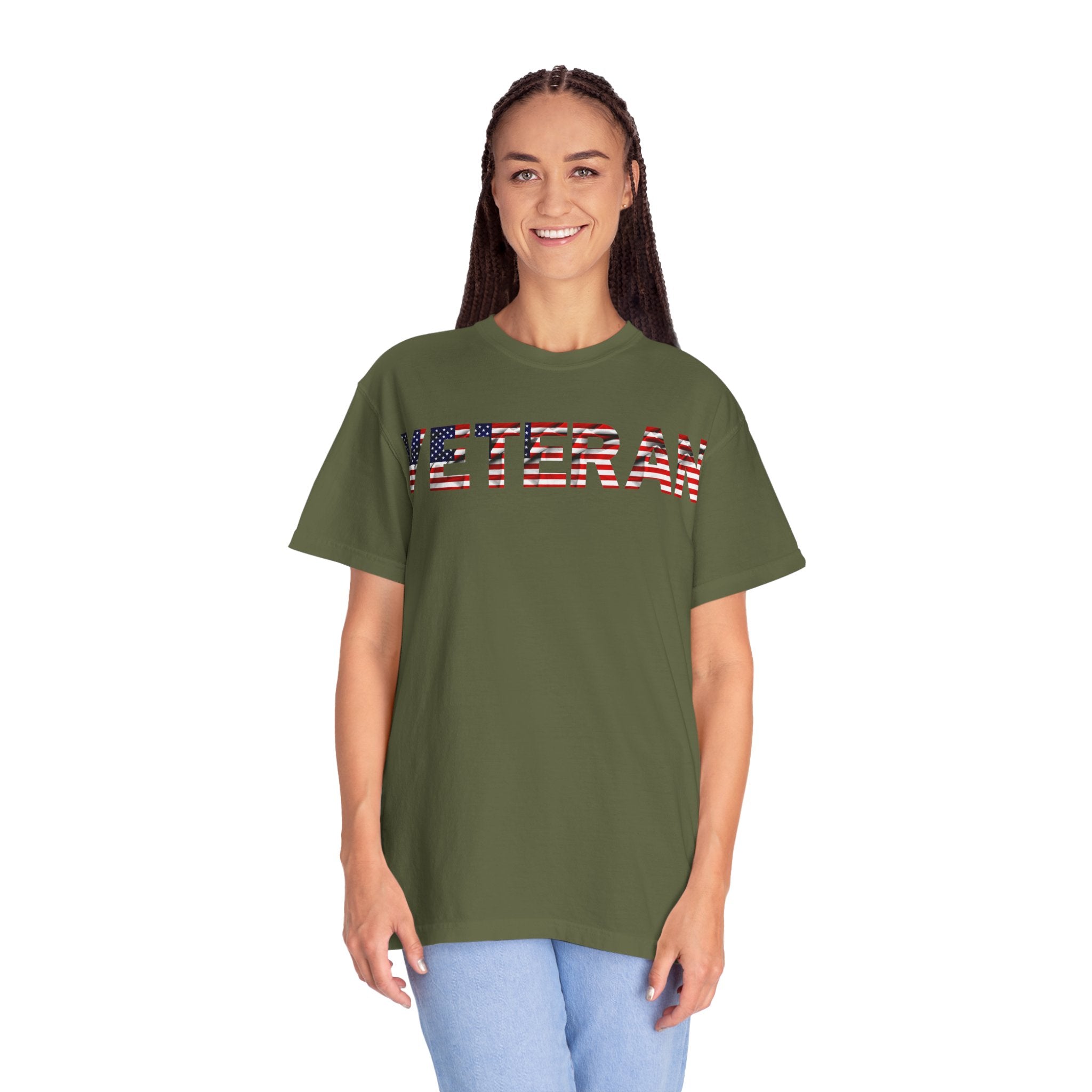 Veteran Pride Garment-Dyed T-Shirt for Unisex, Casual Wear, Memorial Day, Veteran's Day, Patriotic Apparel, Gift for Veterans
