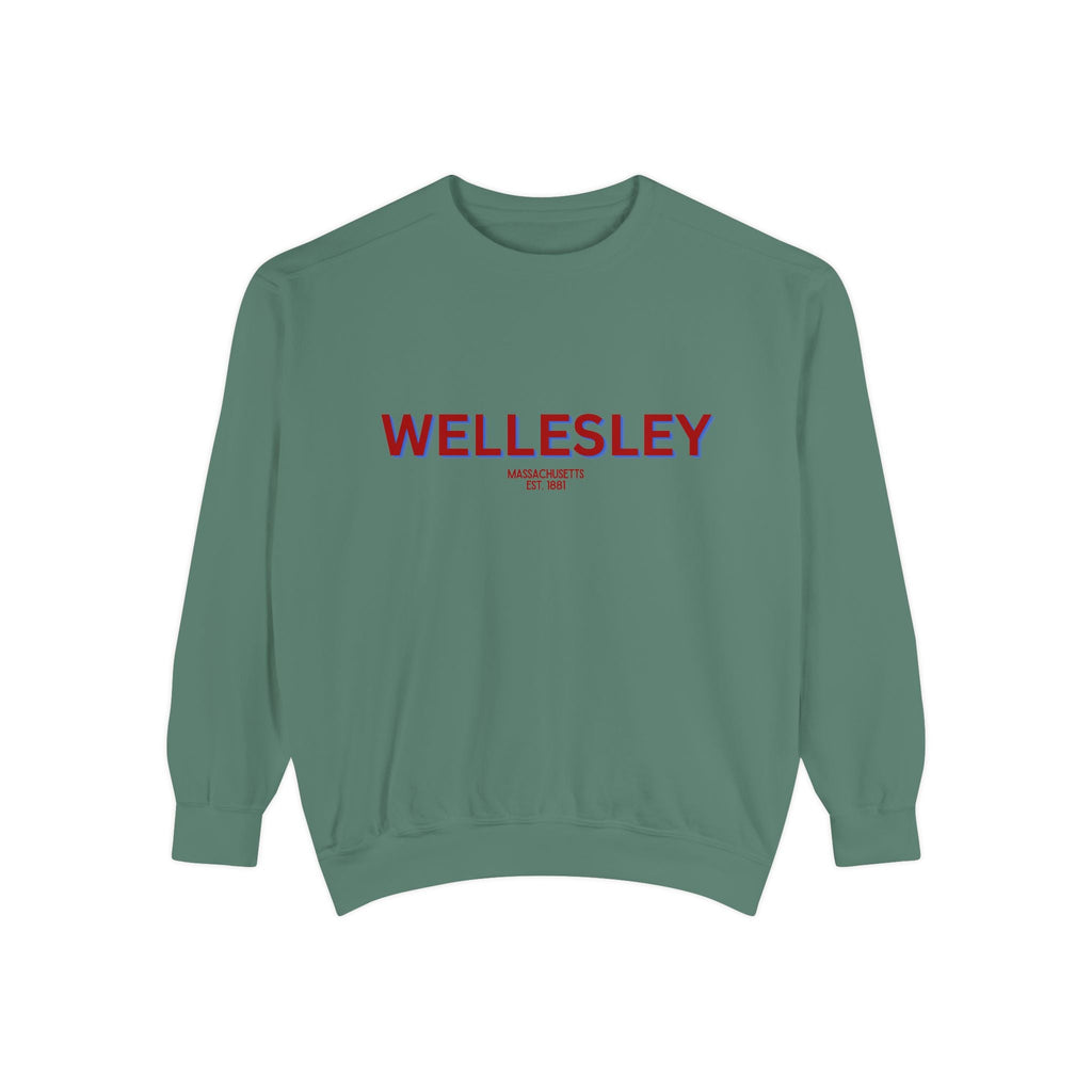 Wellesley Unisex Garment-Dyed Sweatshirt | Cozy Fashion, Perfect for Casual Outings, Gifts, Fall & Winter Style, Everyday Comfort