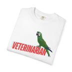 Veterinarian T-Shirt - Cute Parrot Graphic Tee for Animal Lovers, Gifts for Vet Students, Pet Owners, Animal Day Celebration
