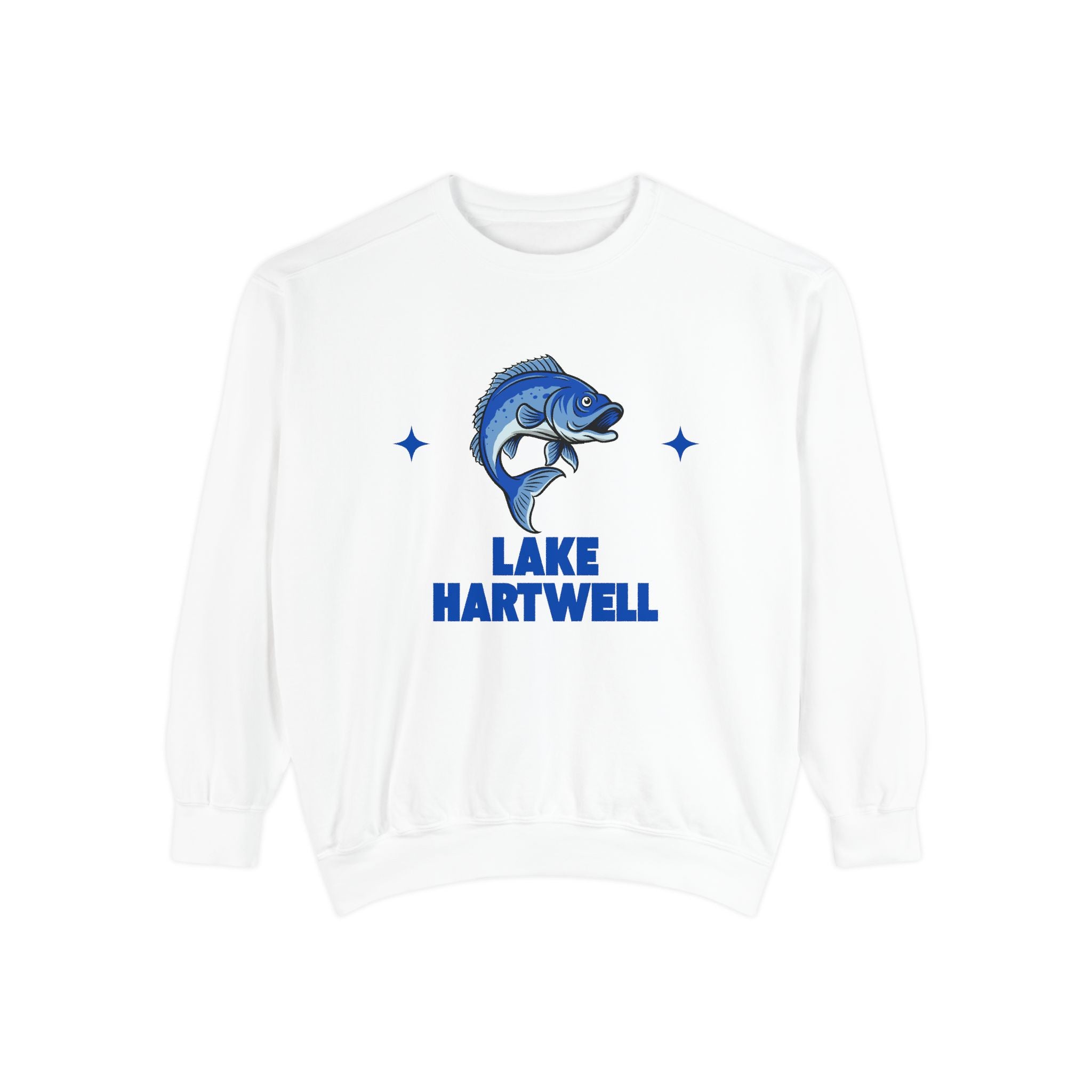 Lake Hartwell Fish Design Unisex Sweatshirt | Cozy Fishing Apparel, Casual Wear, Gift for Anglers, Lake Day Outfit, Nature Lovers Sweatshirt