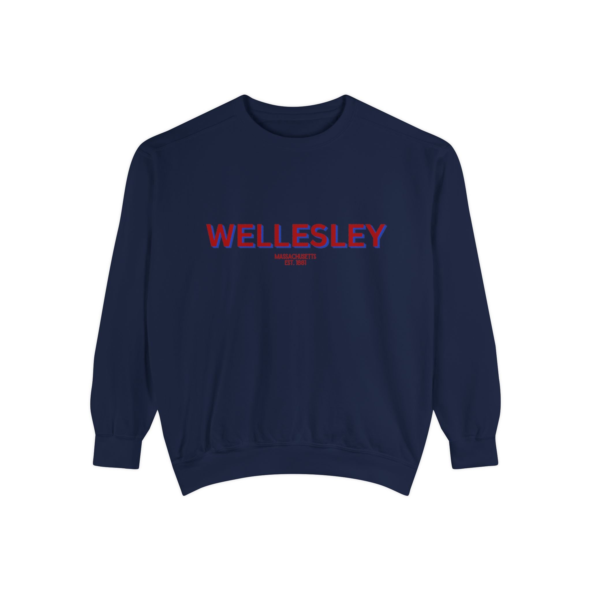 Wellesley Unisex Garment-Dyed Sweatshirt | Cozy Fashion, Perfect for Casual Outings, Gifts, Fall & Winter Style, Everyday Comfort