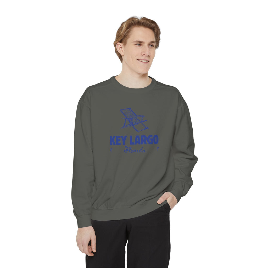 Key Largo Vibes Unisex Sweatshirt | Garment-Dyed Comfort, Perfect for Casual Outings, Travel, Gifts, Autumn Days