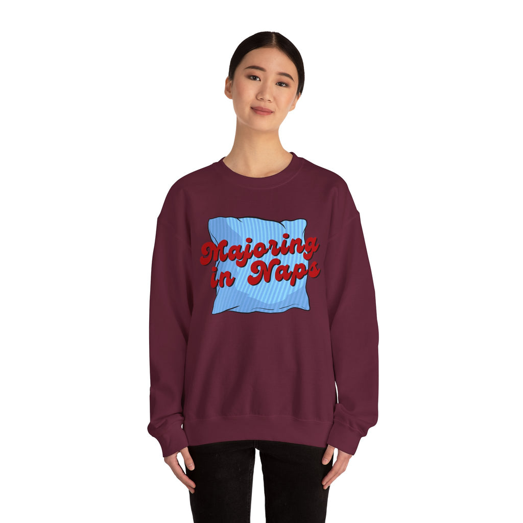 Nap Lover Sweatshirt | Major in Naps Crewneck | Unisex Gift for Nap Lovers | Comfy Apparel for Relaxation | Perfect for Holidays