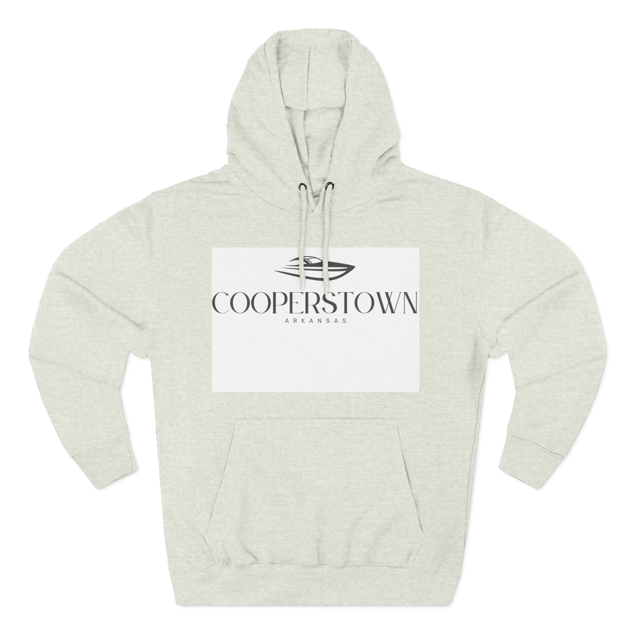 Cooperstown Stylish Three-Panel Fleece Hoodie for Cozy Days, Casual Wear, Warm Layering, Gift for Him or Her