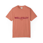 Wellesley Garment-Dyed Unisex T-Shirt, Casual Tee, Vintage Style Shirt, Everyday Wear, Birthday Gift, Unique Apparel
