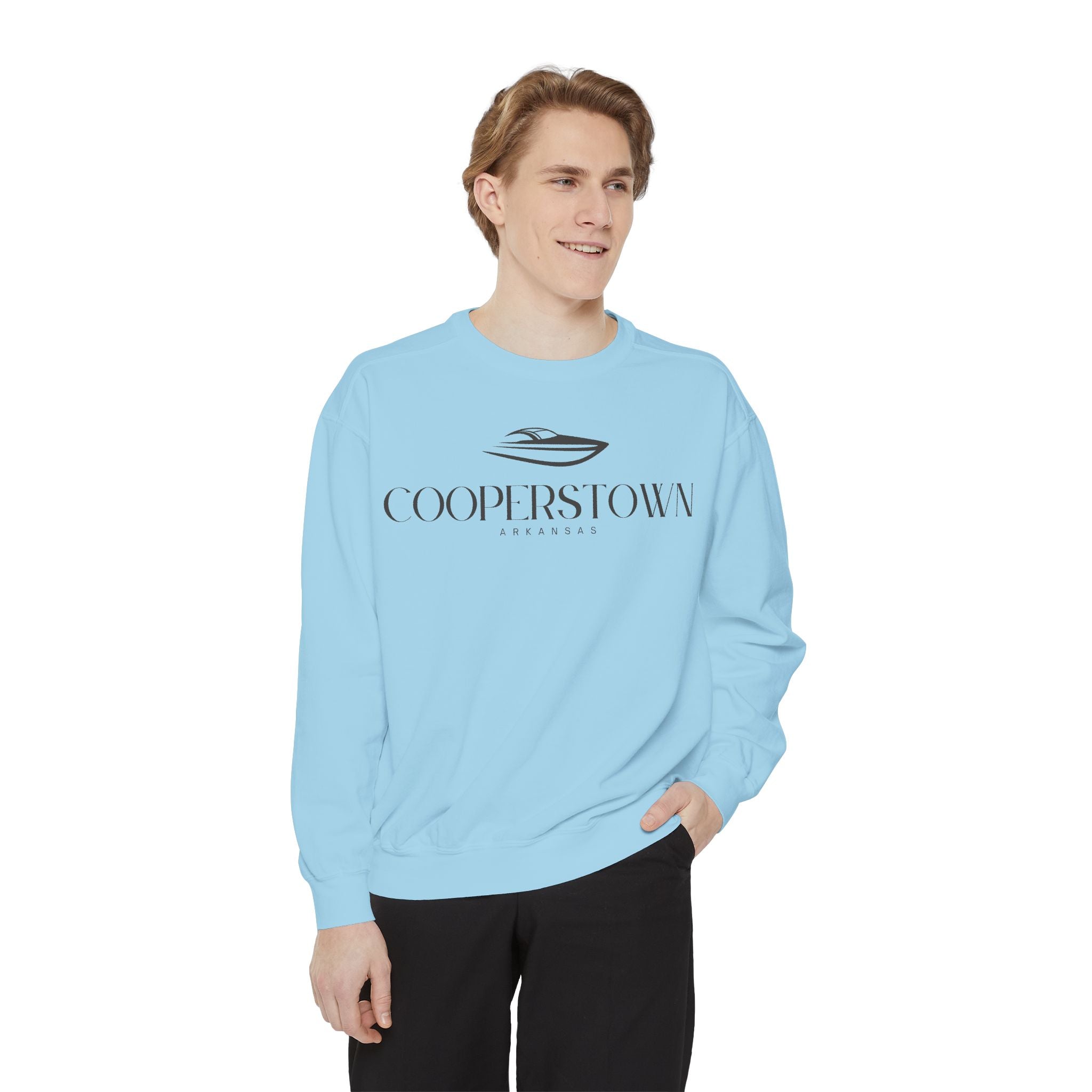 Cooperstown Chill Vibes Sweatshirt - Unisex Garment-Dyed Style, Perfect for Lounging