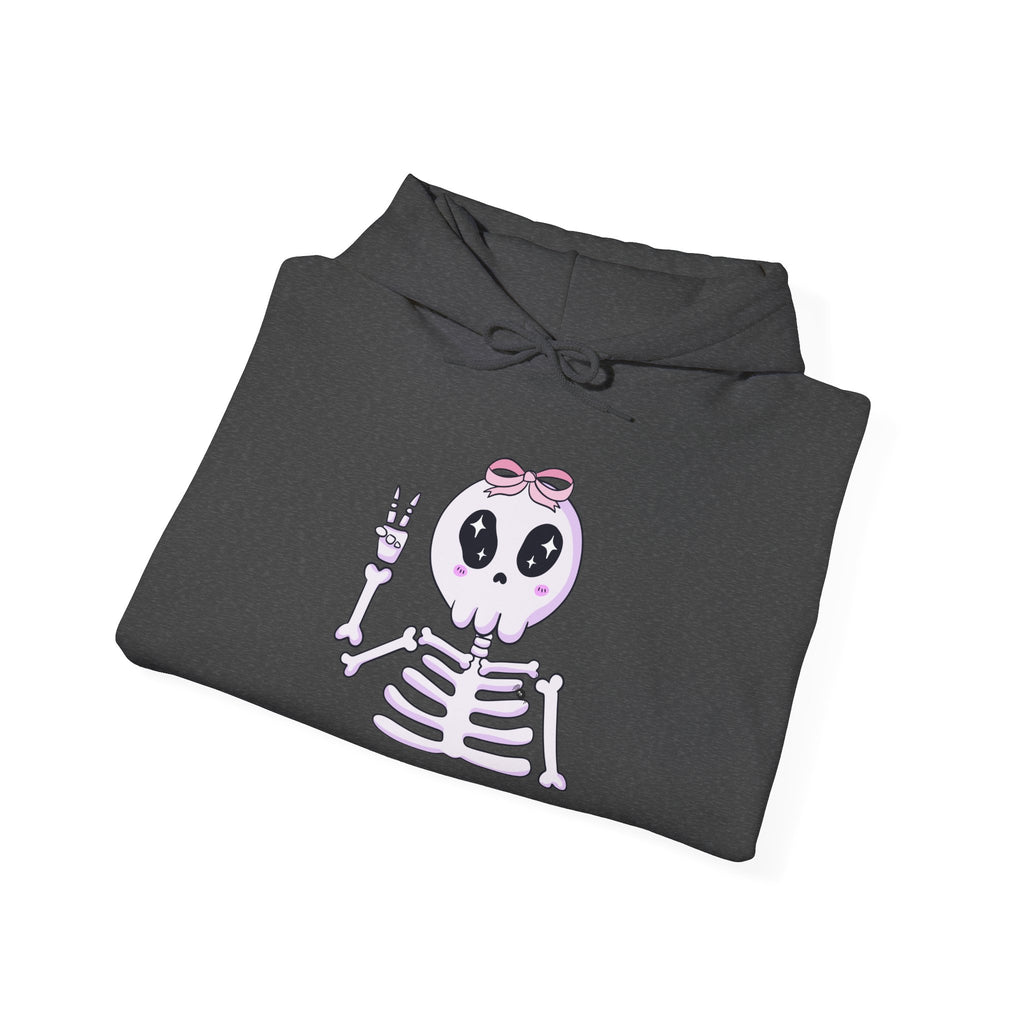 Cute Skeleton Graphic Hoodie for Halloween, Cozy Sweatshirt for Fall, Fun Gift for Halloween Lovers, Edgy Autumn Apparel, Unisex