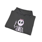 Cute Skeleton Graphic Hoodie for Halloween, Cozy Sweatshirt for Fall, Fun Gift for Halloween Lovers, Edgy Autumn Apparel, Unisex