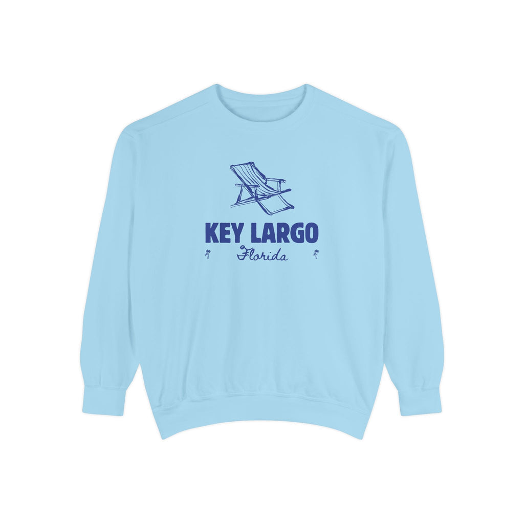 Key Largo Vibes Unisex Sweatshirt | Garment-Dyed Comfort, Perfect for Casual Outings, Travel, Gifts, Autumn Days