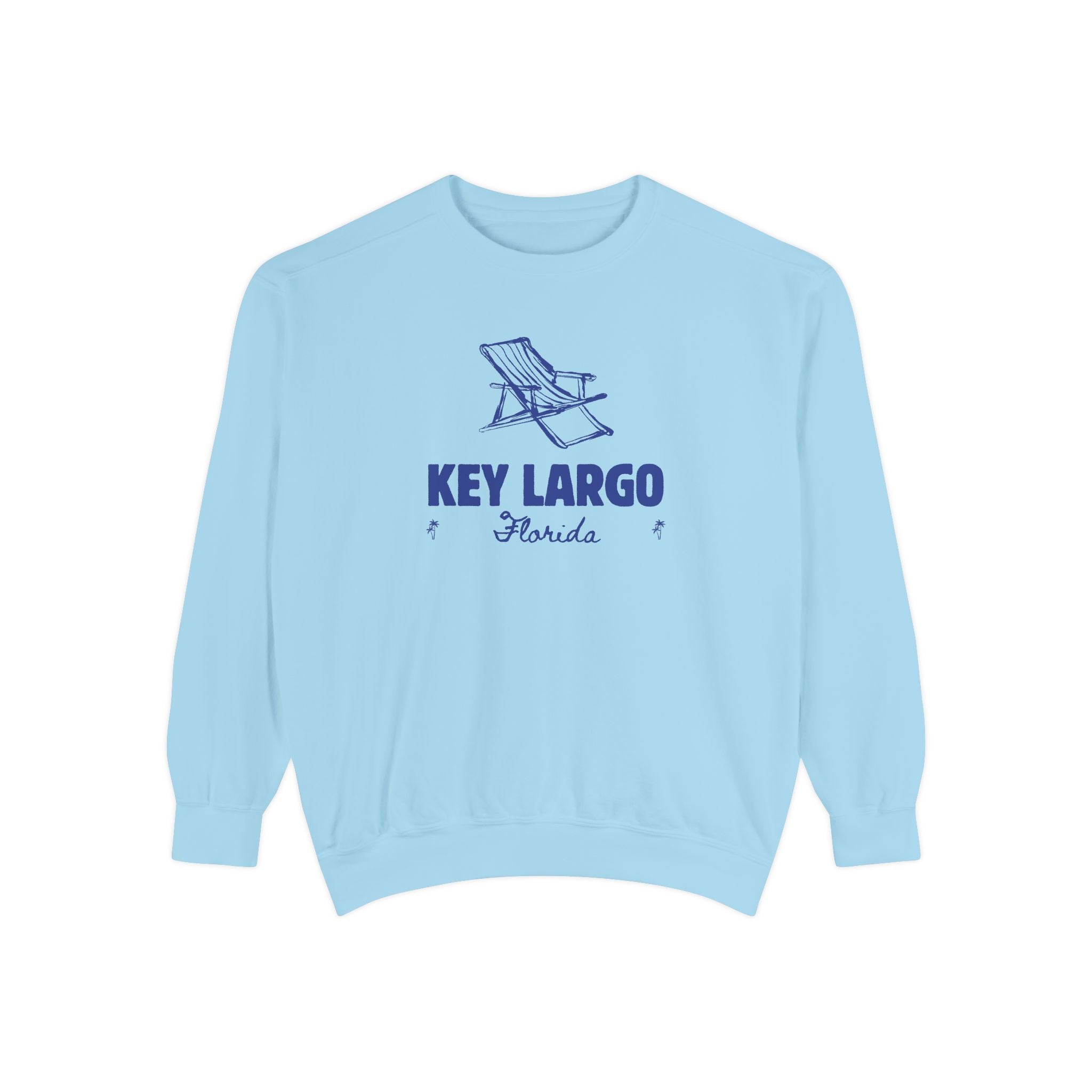 Key Largo Vibes Unisex Sweatshirt | Garment-Dyed Comfort, Perfect for Casual Outings, Travel, Gifts, Autumn Days