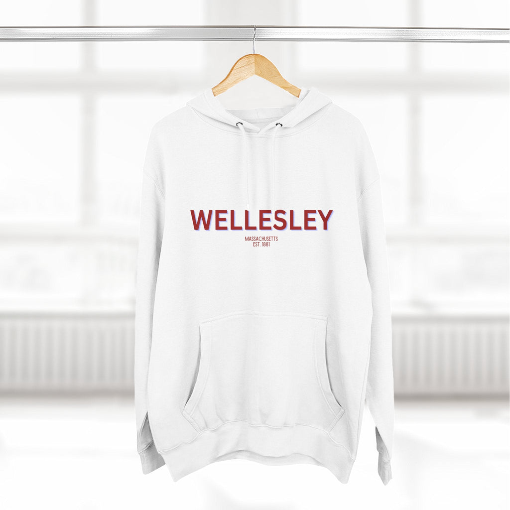 Wellesley Fleece Hoodie, Casual Sweatshirt, Cozy Layering Piece, Perfect Gift for All Occasions, Stylish Streetwear