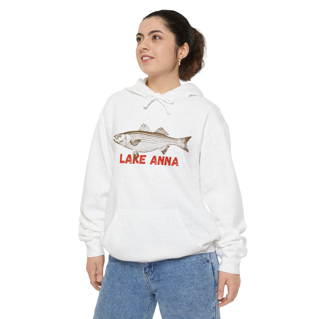 Lake Anna Fish Hoodie, Casual Pullover, Unisex Sweatshirt, Outdoor Apparel, Gift for Fishermen, Lake Lover Hoodie