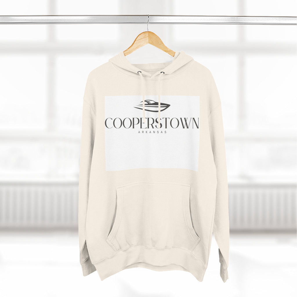Cooperstown Stylish Three-Panel Fleece Hoodie for Cozy Days, Casual Wear, Warm Layering, Gift for Him or Her