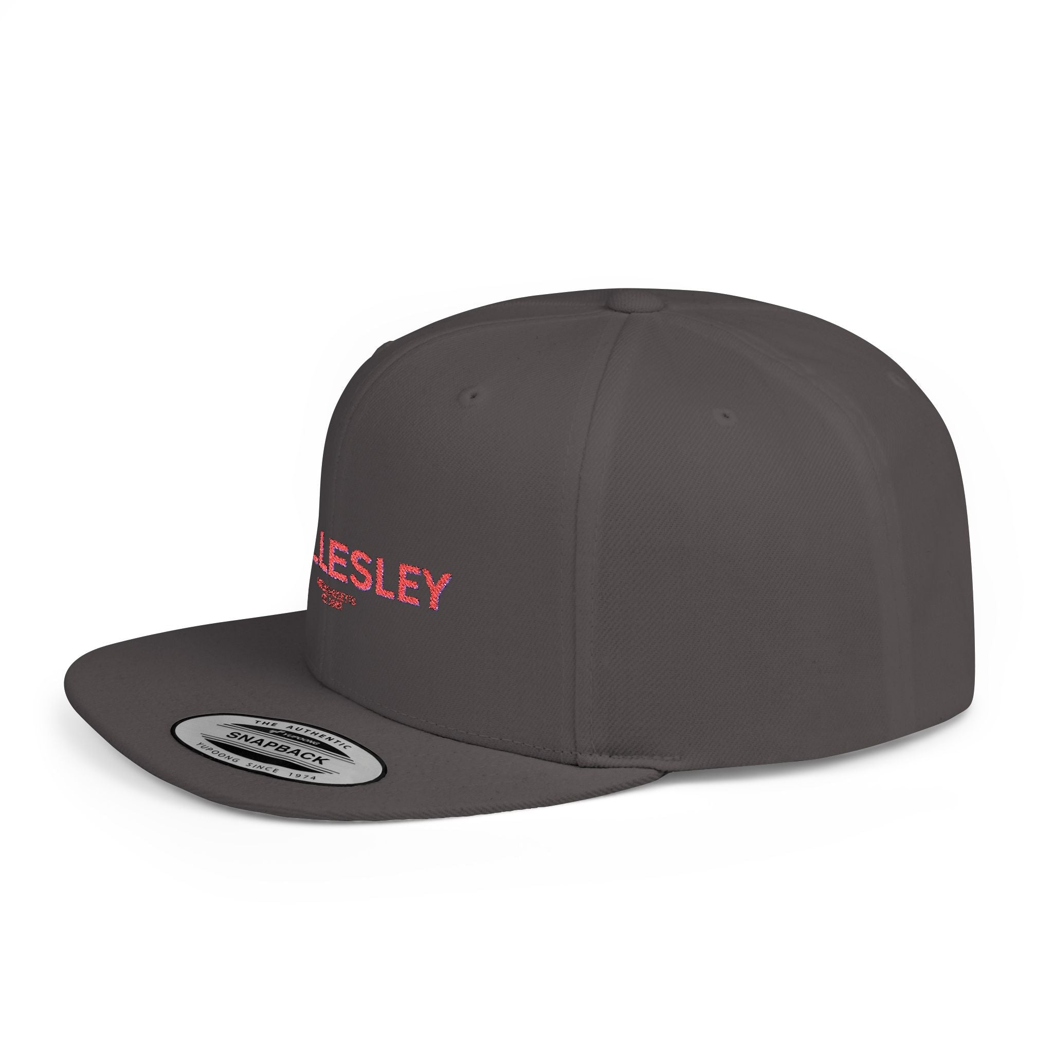 Wellesley Stylish Flat Bill Snapback Hat with Design, Perfect for Casual Outings, Streetwear, Gifts, Festivals, Everyday Wear