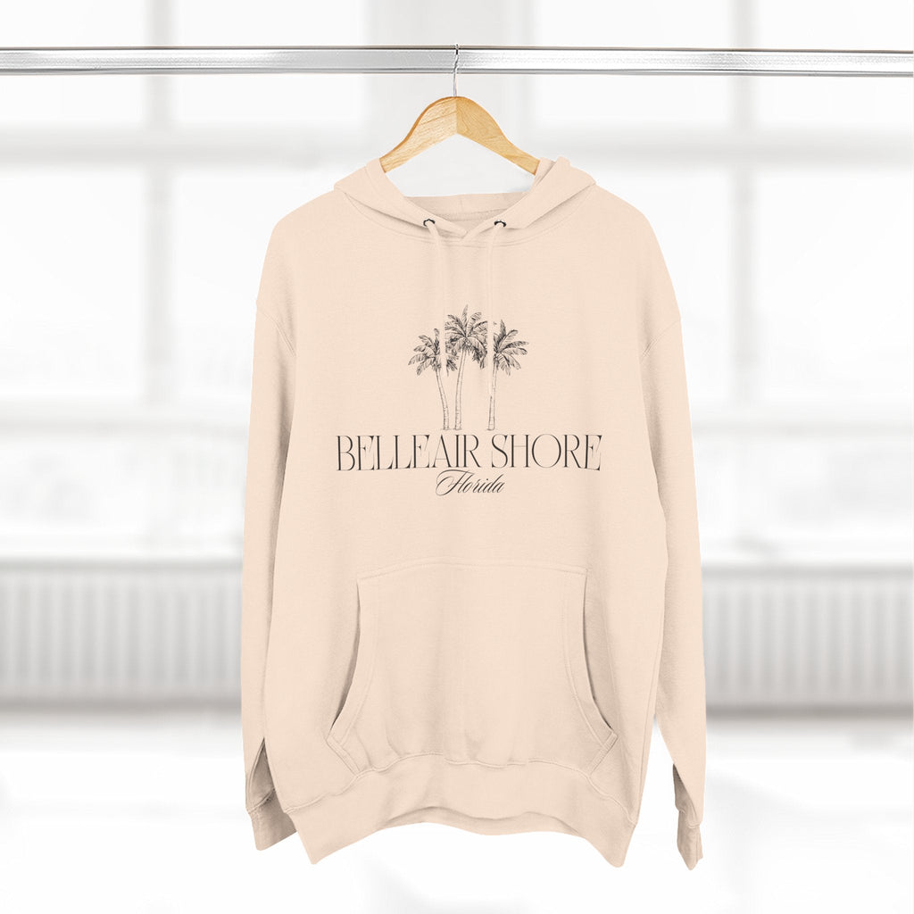 Belleair Shore Vibes Hoodie with Design, Perfect for Autumn Lovers, Comfortable and Stylish, Great Gift for Vacations