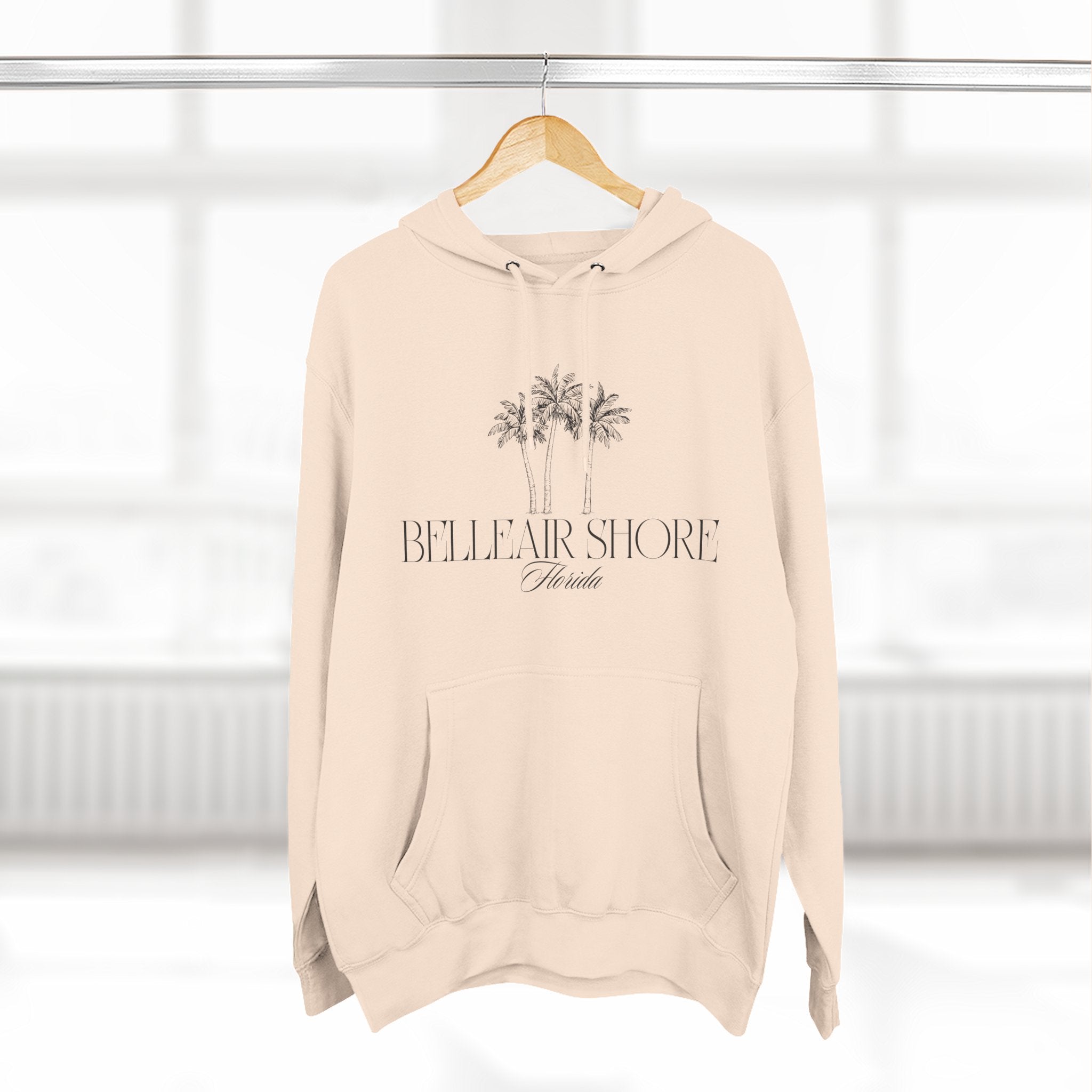 Belleair Shore Vibes Hoodie with Design, Perfect for Autumn Lovers, Comfortable and Stylish, Great Gift for Vacations
