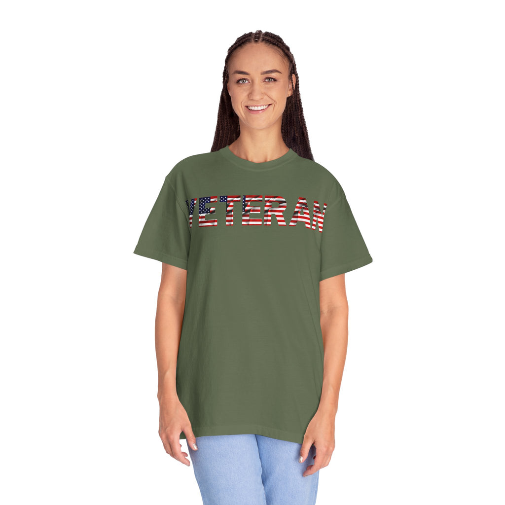 Veteran Pride Garment-Dyed T-Shirt for Unisex, Casual Wear, Memorial Day, Veteran's Day, Patriotic Apparel, Gift for Veterans
