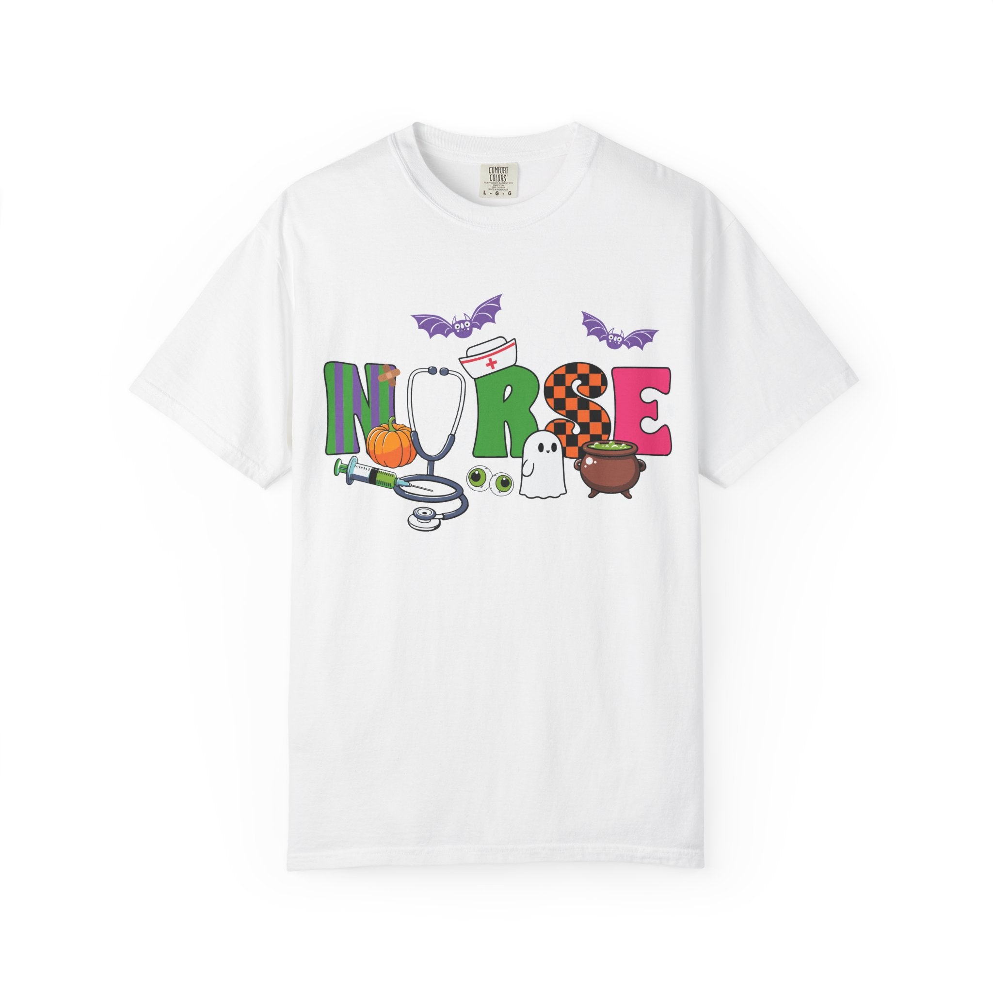 Halloween Nurse T-Shirt, Cute Nurse Shirt, Unisex Halloween Tee, Gift for Nurses, Spooky Nursing Apparel, Funny Healthcare Shirt
