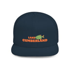 Lake Cumberland Fish Flat Bill Snapback Hat, Fishing Cap, Outdoor Gear, Lake House Gift, Summer Accessories, Stylish Headwear