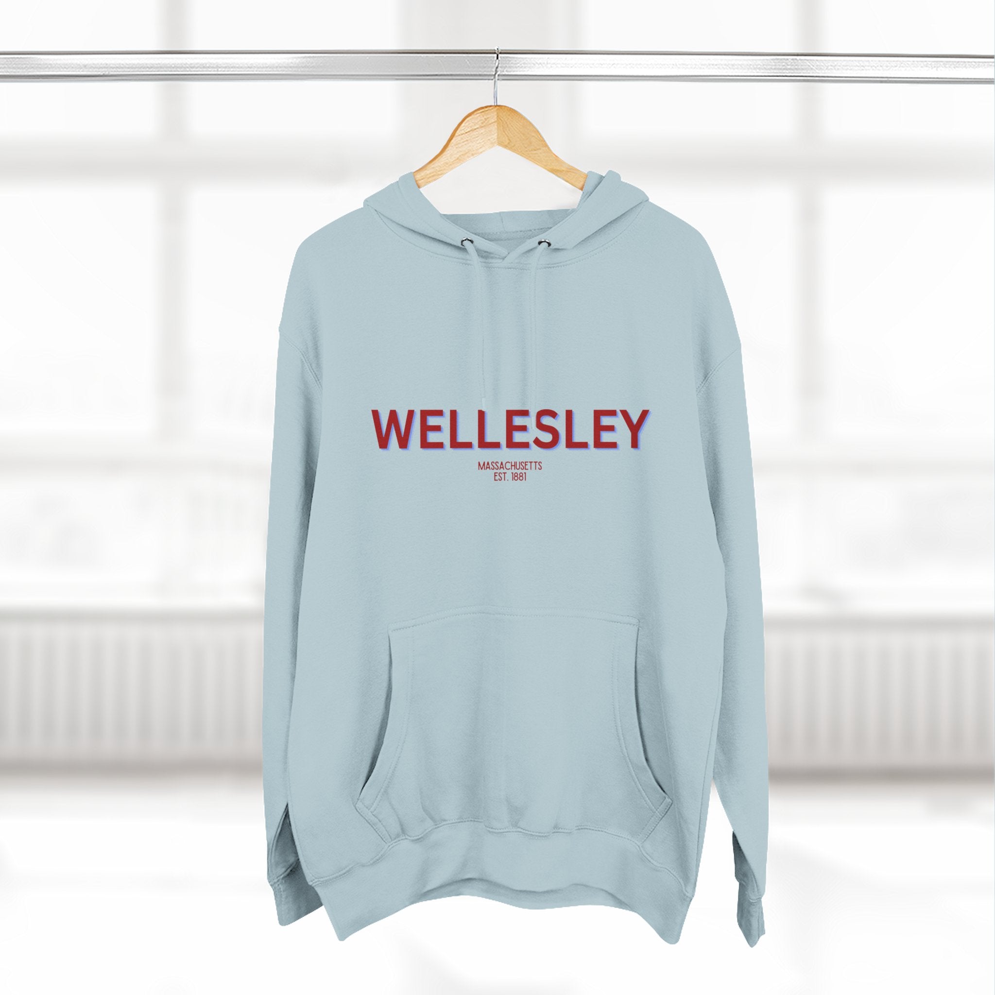 Wellesley Fleece Hoodie, Casual Sweatshirt, Cozy Layering Piece, Perfect Gift for All Occasions, Stylish Streetwear