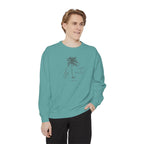 Key Largo Chill Vibes Sweatshirt - Unisex Garment-Dyed Style, Perfect for Lounging