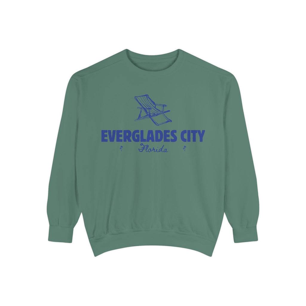 Everglades City Vibes Unisex Sweatshirt | Garment-Dyed Comfort, Perfect for Casual Outings, Travel, Gifts, Autumn Days