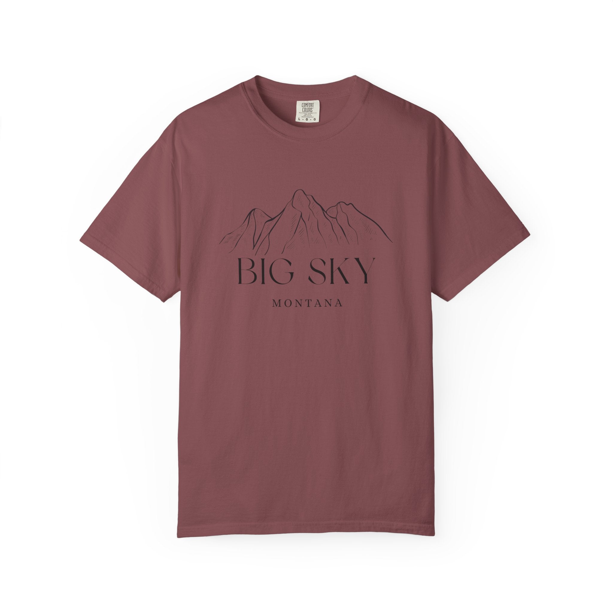 Big Sky - Unisex Garment-Dyed T-shirt, Casual Outfit, Gift for Nature Lovers, Vacation Essentials