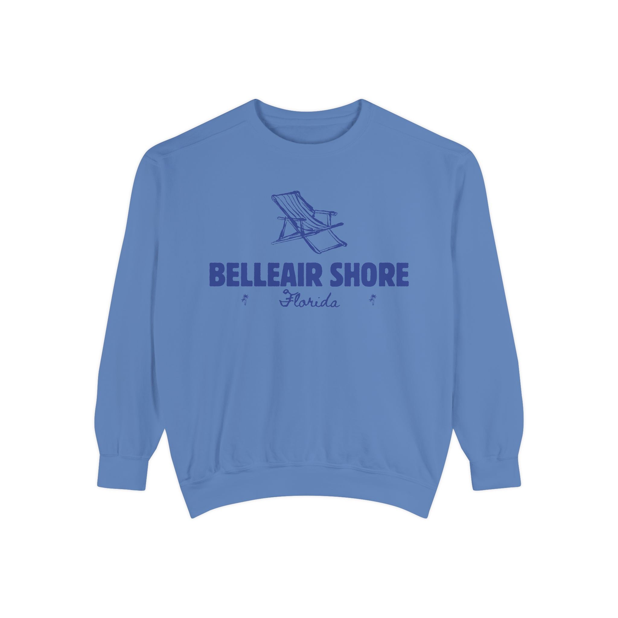 Belleair Shore Vibes Unisex Sweatshirt | Garment-Dyed Comfort, Perfect for Casual Outings, Travel, Gifts, Autumn Days