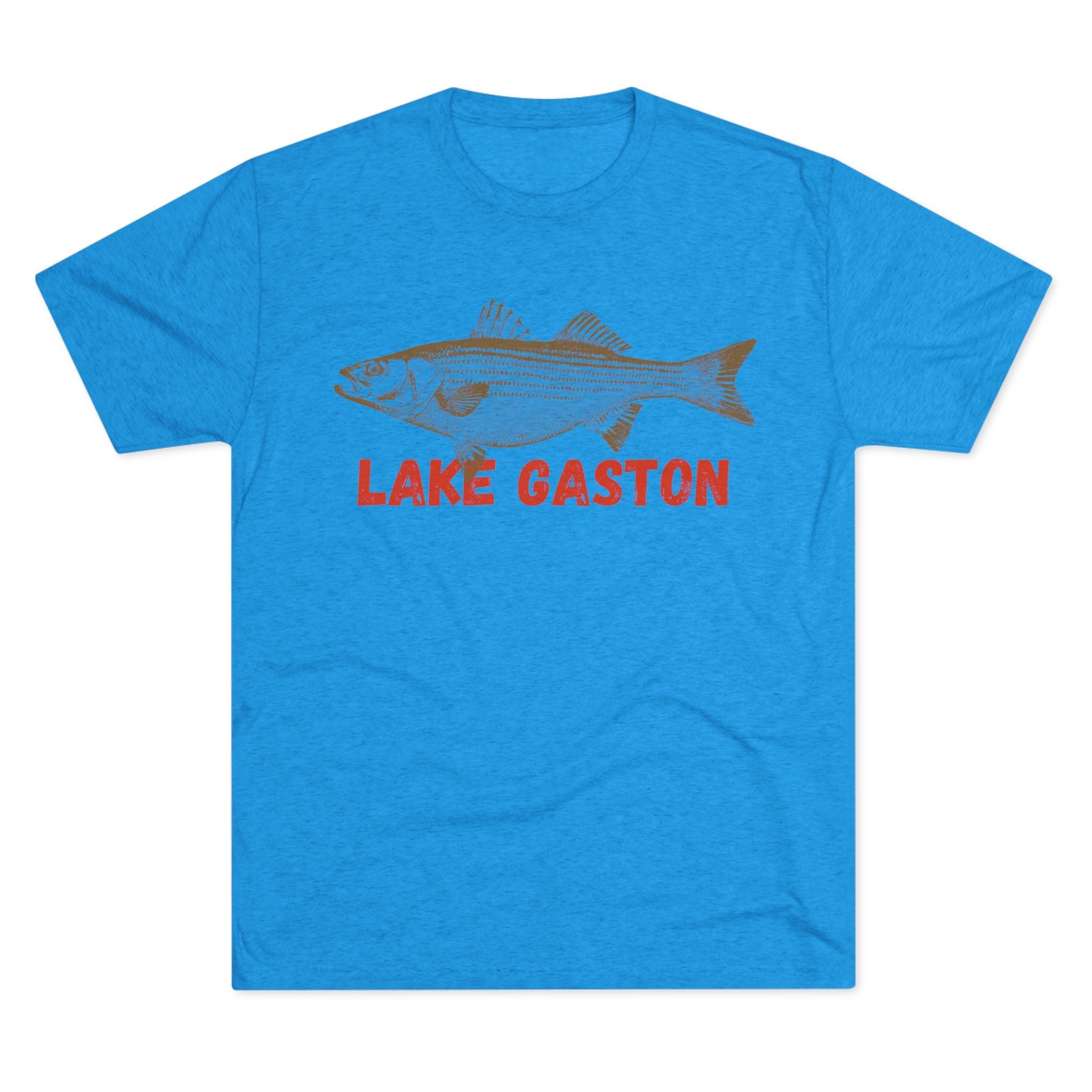 Lake Gaston Fishing Tee, Unisex Crew Neck Shirt, Summer Lake Apparel, Gift for Fishermen, Outdoor Adventure T-Shirt, Lake House Style