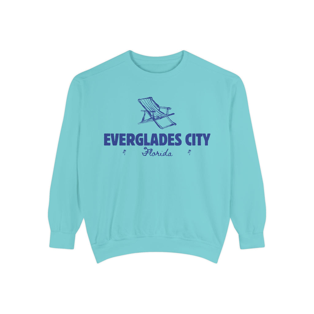 Everglades City Vibes Unisex Sweatshirt | Garment-Dyed Comfort, Perfect for Casual Outings, Travel, Gifts, Autumn Days