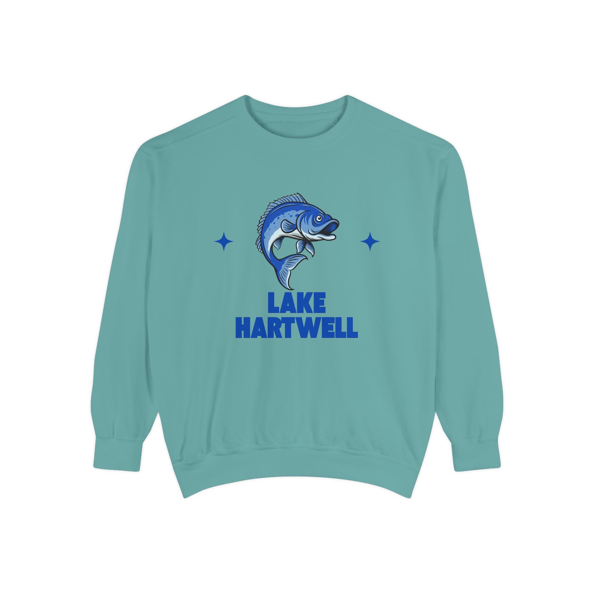 Lake Hartwell Fish Design Unisex Sweatshirt | Cozy Fishing Apparel, Casual Wear, Gift for Anglers, Lake Day Outfit, Nature Lovers Sweatshirt
