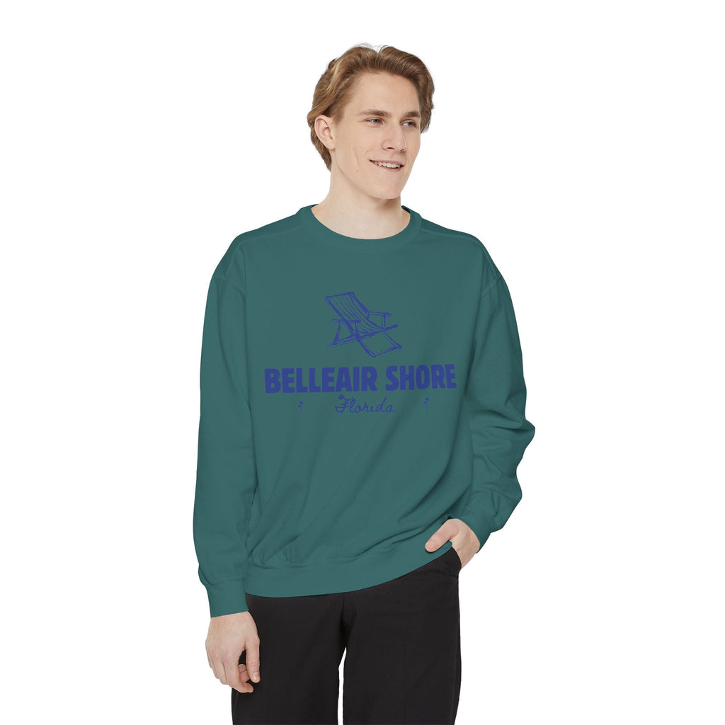 Belleair Shore Unisex Sweatshirt, Cozy Beach Vibes, Perfect Summer Gift, Florida Apparel, Relaxed Style for All