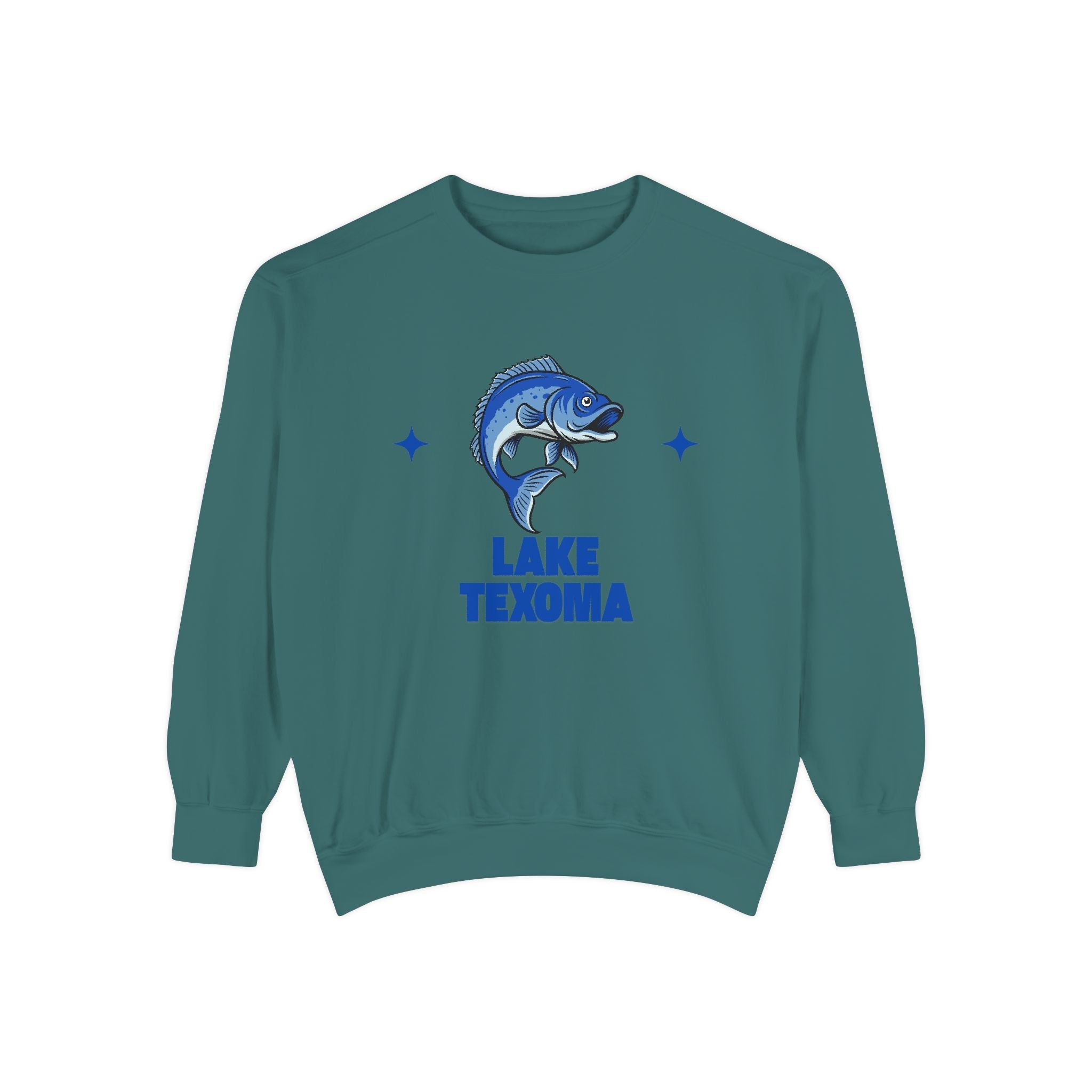 Lake Texoma Fish Design Unisex Sweatshirt | Cozy Fishing Apparel, Casual Wear, Gift for Anglers, Lake Day Outfit, Nature Lovers Sweatshirt